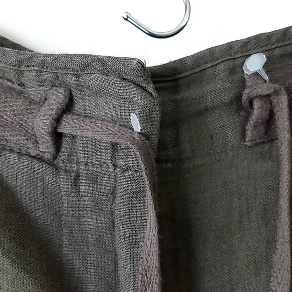 Talbot's Brown Irish Linen Peddle-pusher Pants